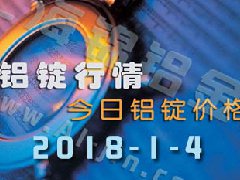 鋁錠行情2018：1月4日長(zhǎng)江鋁錠價(jià),全國各地今日鋁